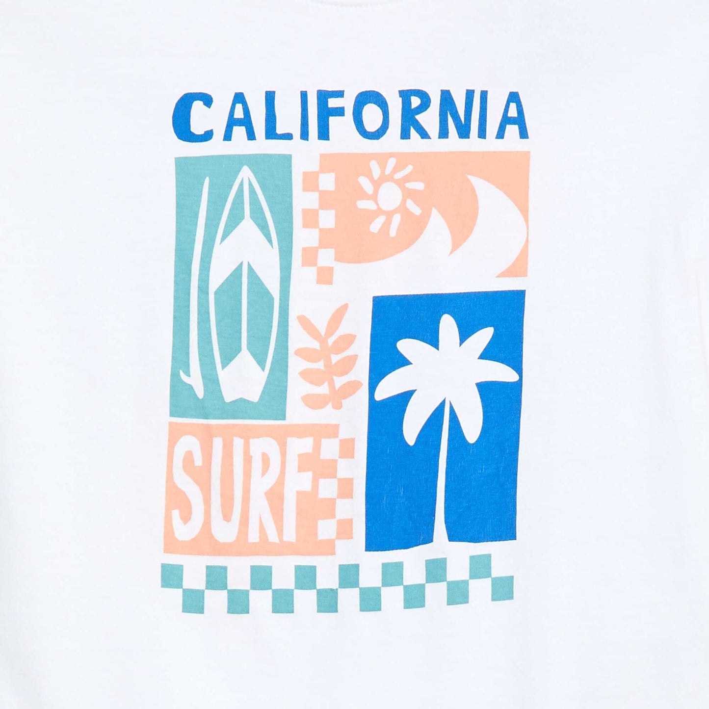 T-shirt imprimé en coton BLANC