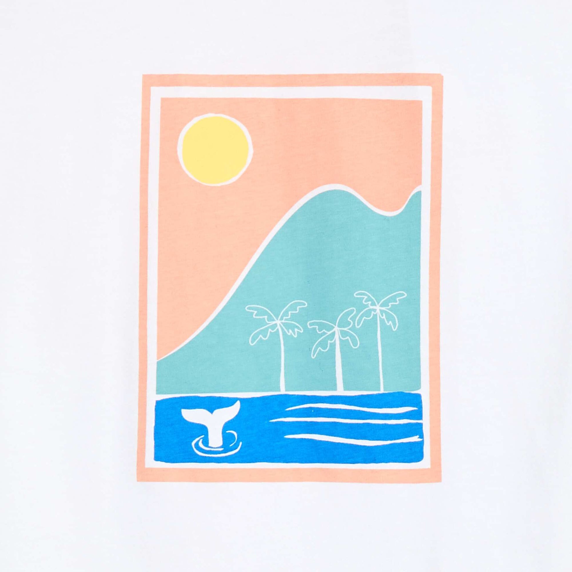 T-shirt imprimé en coton BLANC