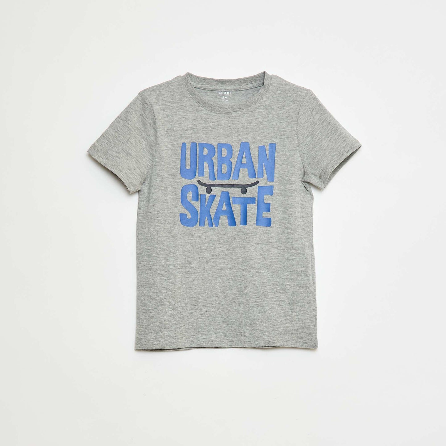 T-shirt imprimé GRIS/BLEU