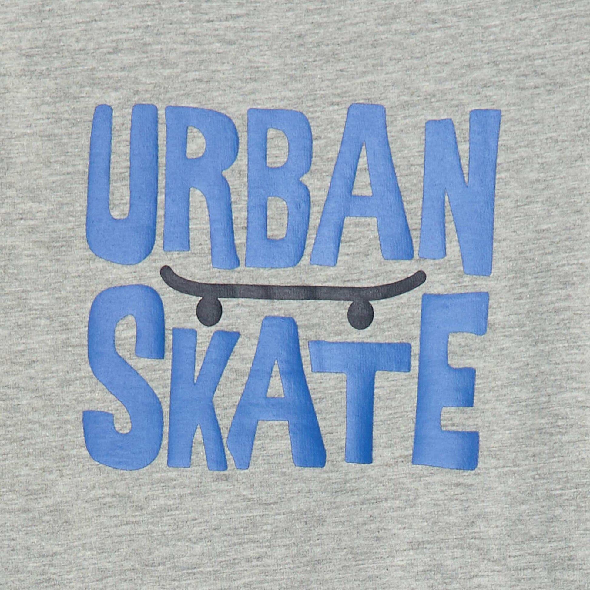 T-shirt imprimé GRIS/BLEU
