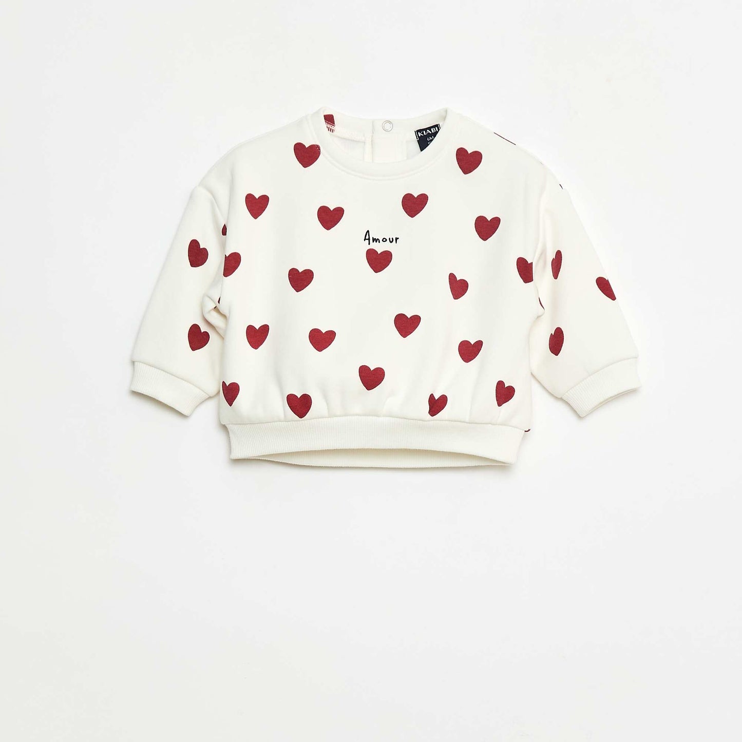 Pull polaire à motif BLANC