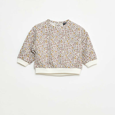 Pull polaire à motif BLANC