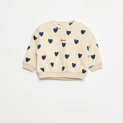 Pull polaire à motif BEIGE
