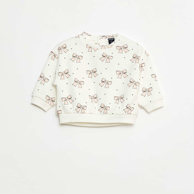 Pull polaire à motif BLANC