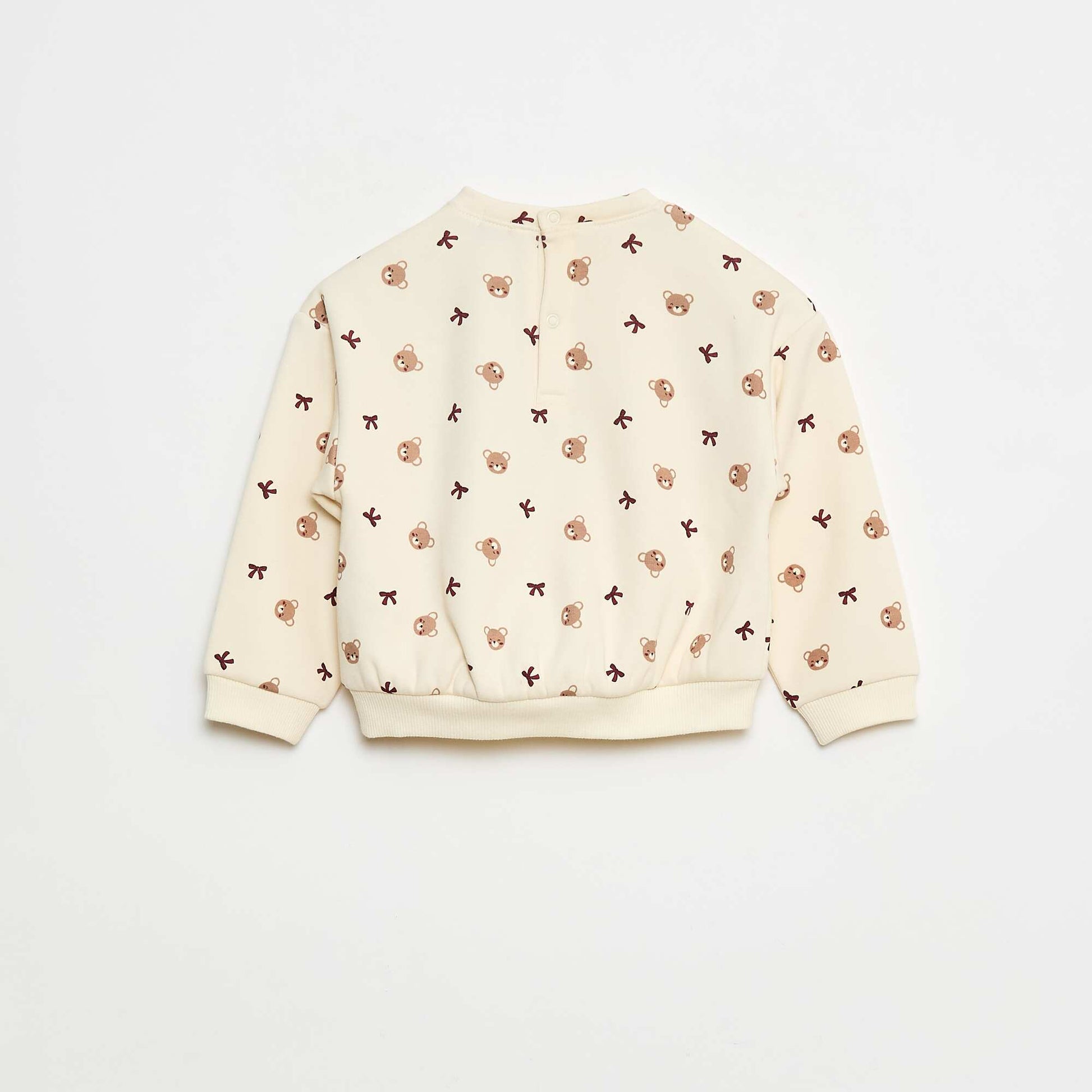 Pull polaire à motif BLANC