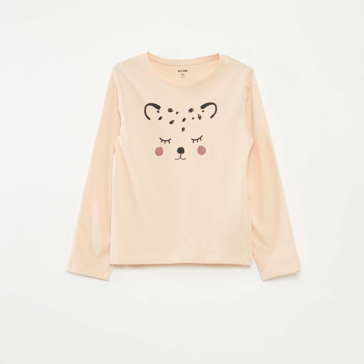 Lot de 3 t-shirts à manches longues et col rond BEIGE