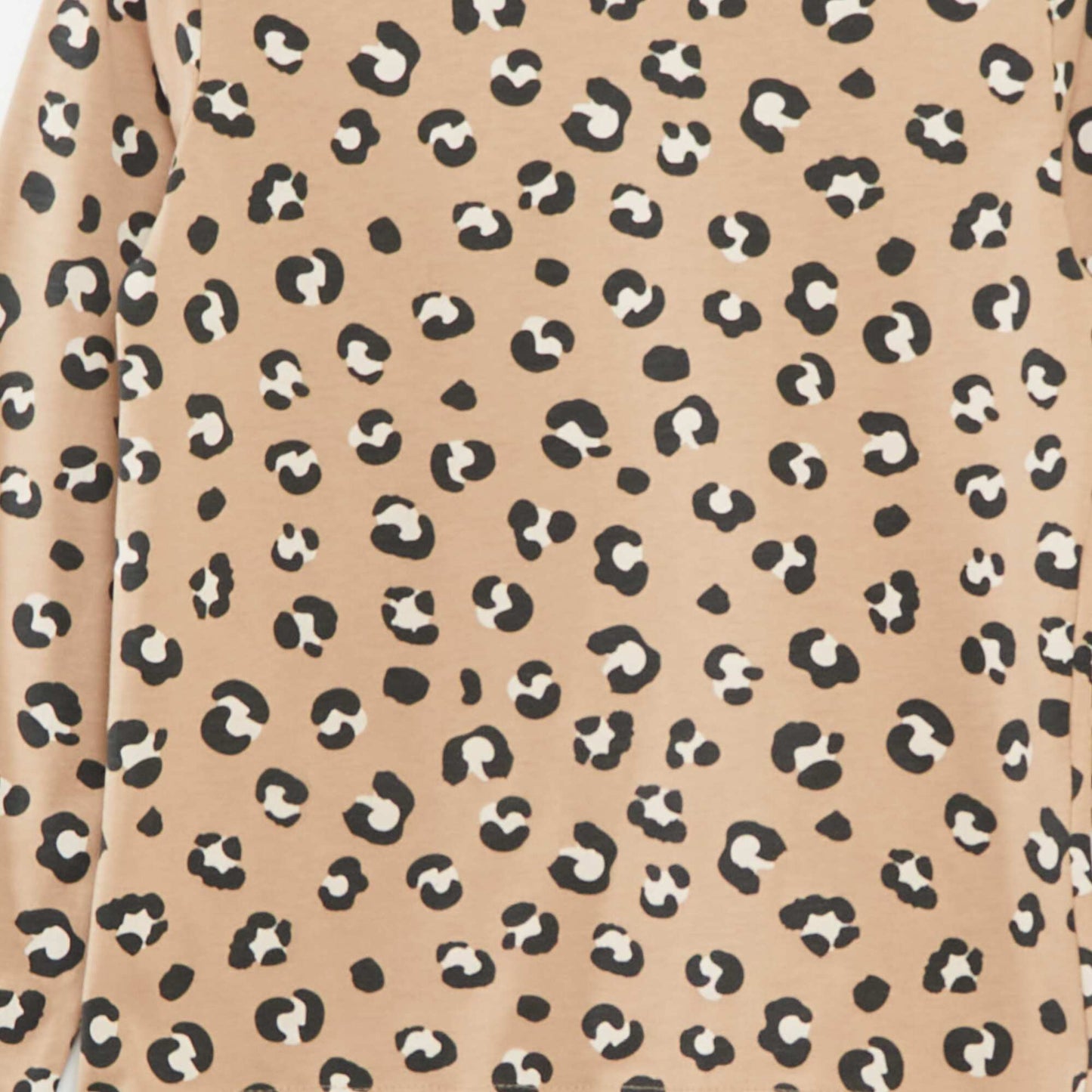 Lot de 3 t-shirts à manches longues et col rond BEIGE