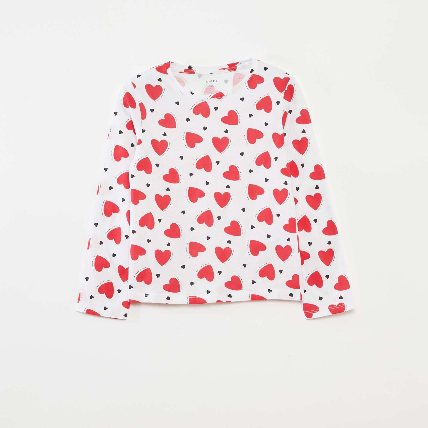 Lot de 3 t-shirts à manches longues et col rond ROUGE