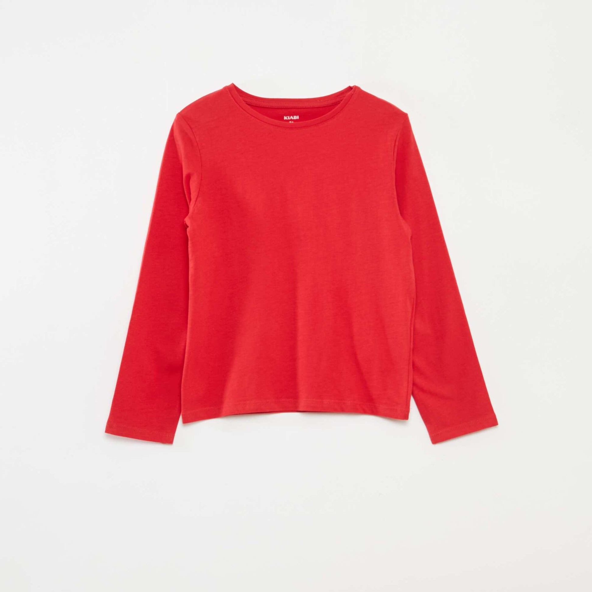 Lot de 3 t-shirts à manches longues et col rond ROUGE