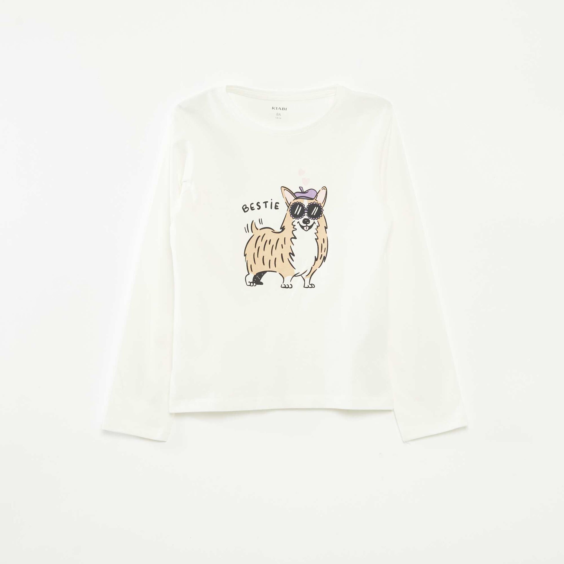 Lot de 3 t-shirts à manches longues et col rond BLANC