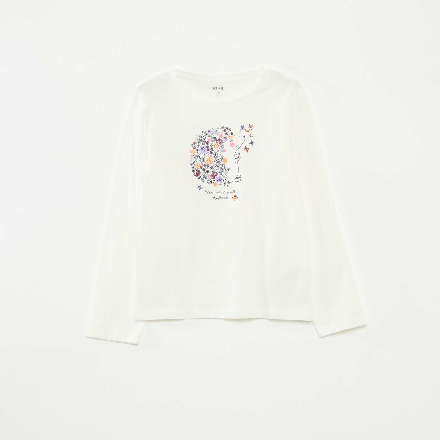 Lot de 3 t-shirts à manches longues et col rond BEIGE