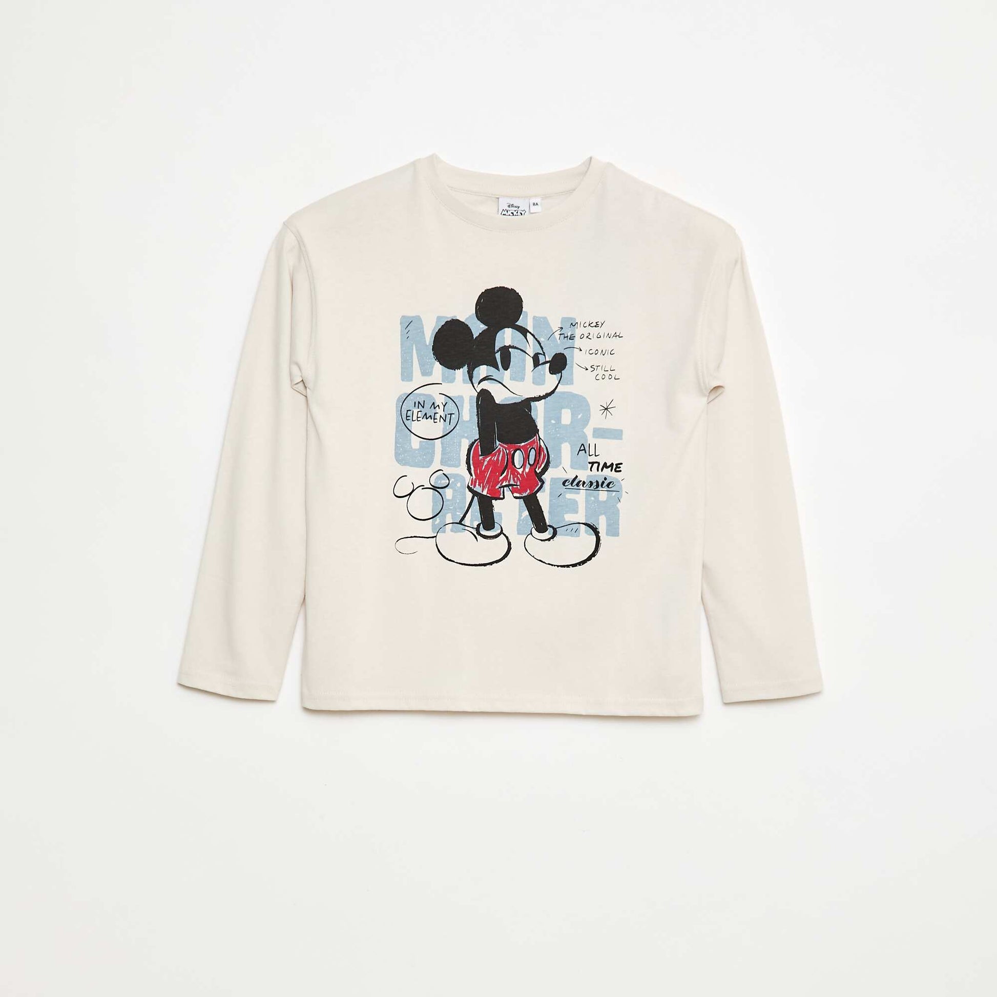 Tee-shirt 'Mickey' 'Disney' à manches longues BLANC