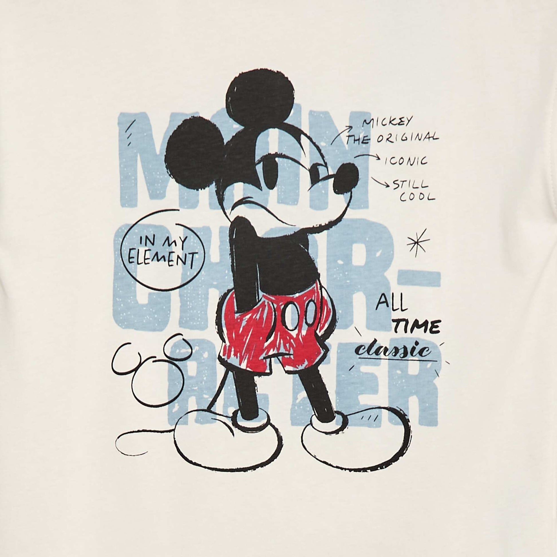 Tee-shirt 'Mickey' 'Disney' à manches longues BLANC