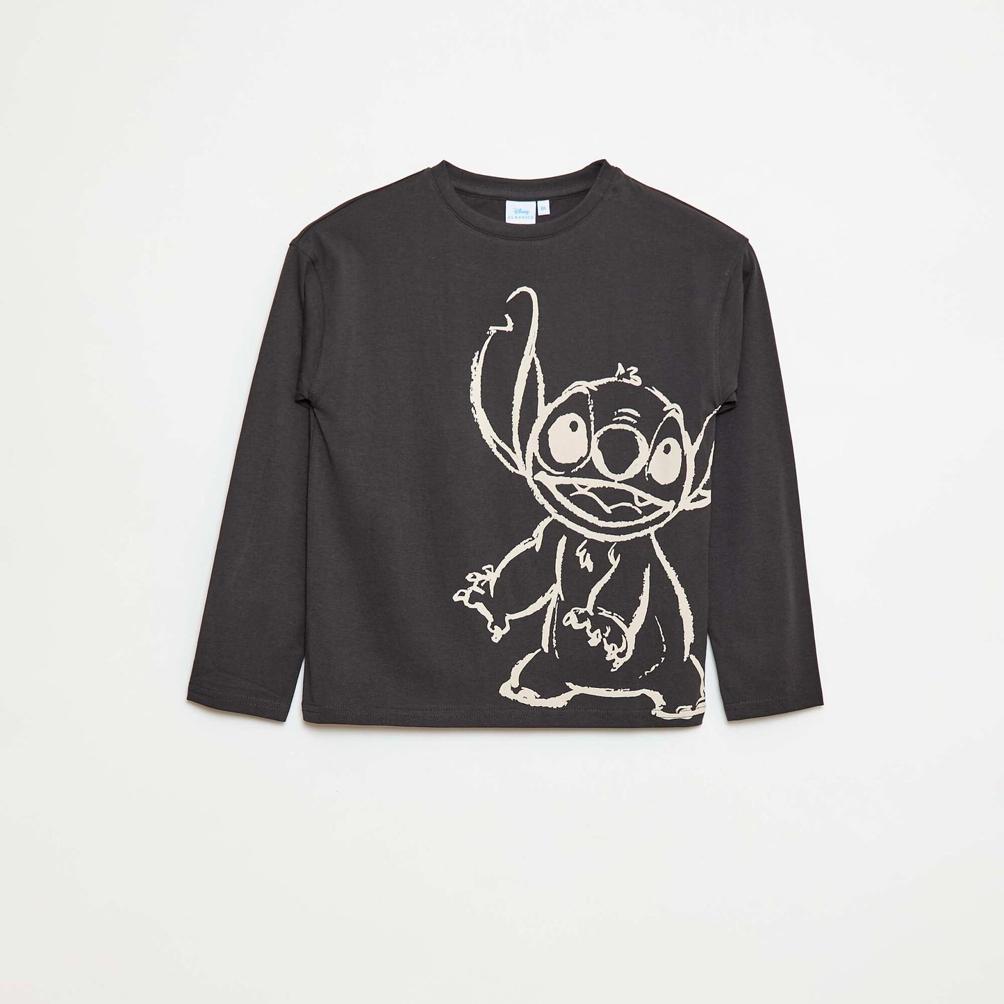 Tee-shirt 'Stitch' 'Disney' à manches longues NOIR