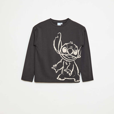 Tee-shirt 'Stitch' 'Disney' à manches longues NOIR
