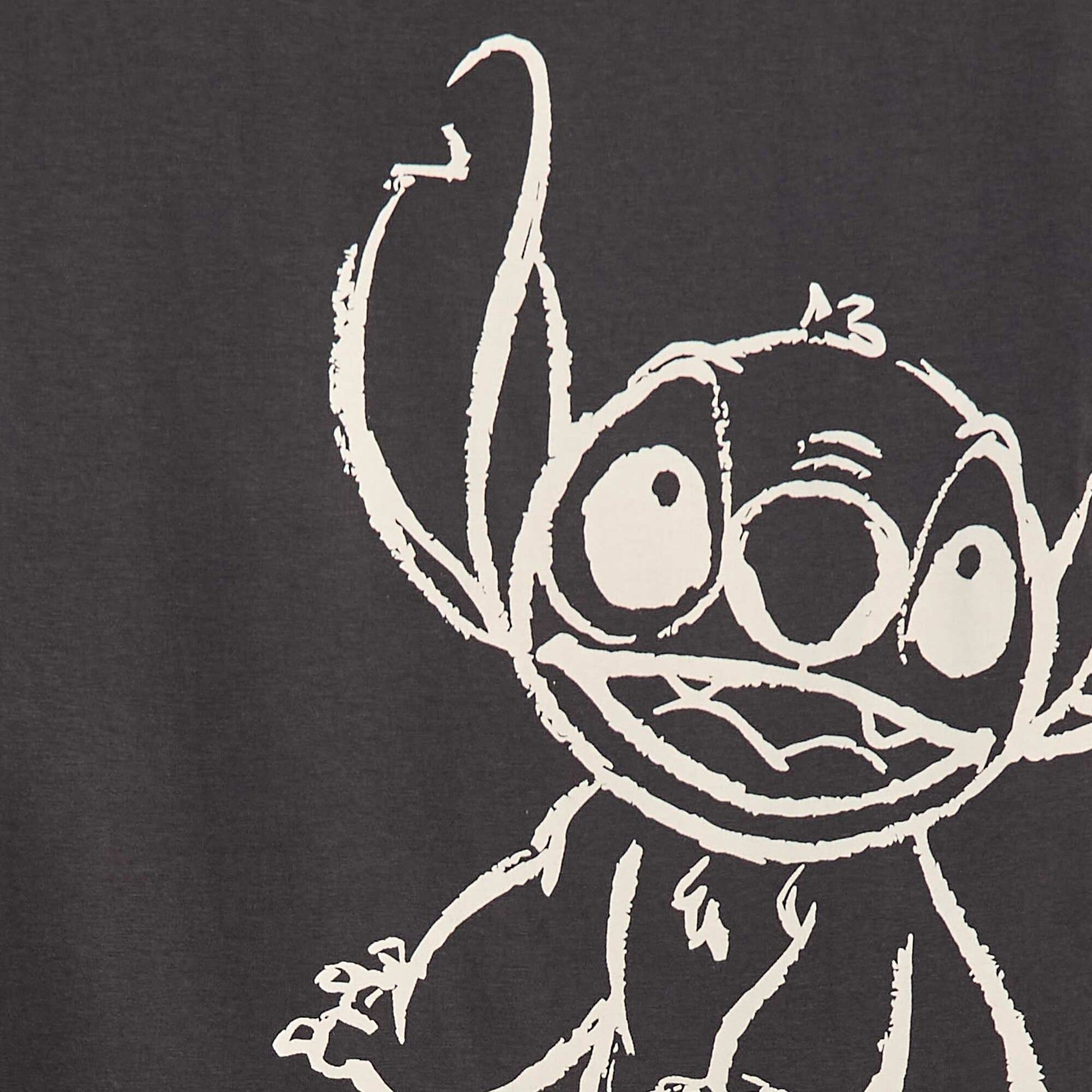 Tee-shirt 'Stitch' 'Disney' à manches longues NOIR