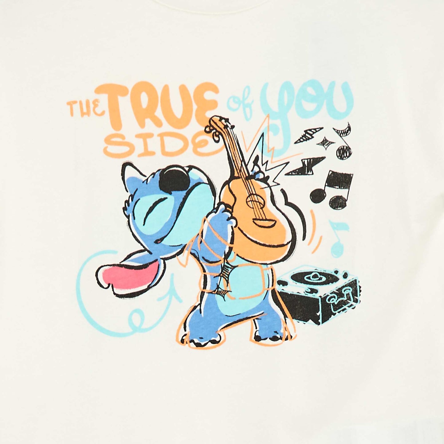 Tee-shirt 'Stitch' 'Disney' à manches longues BLANC