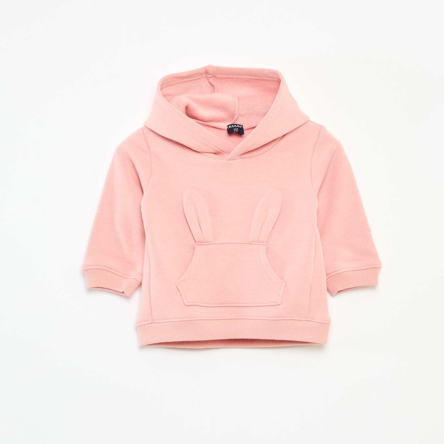 Sweat à capuche en molleton animé lapin ROSE