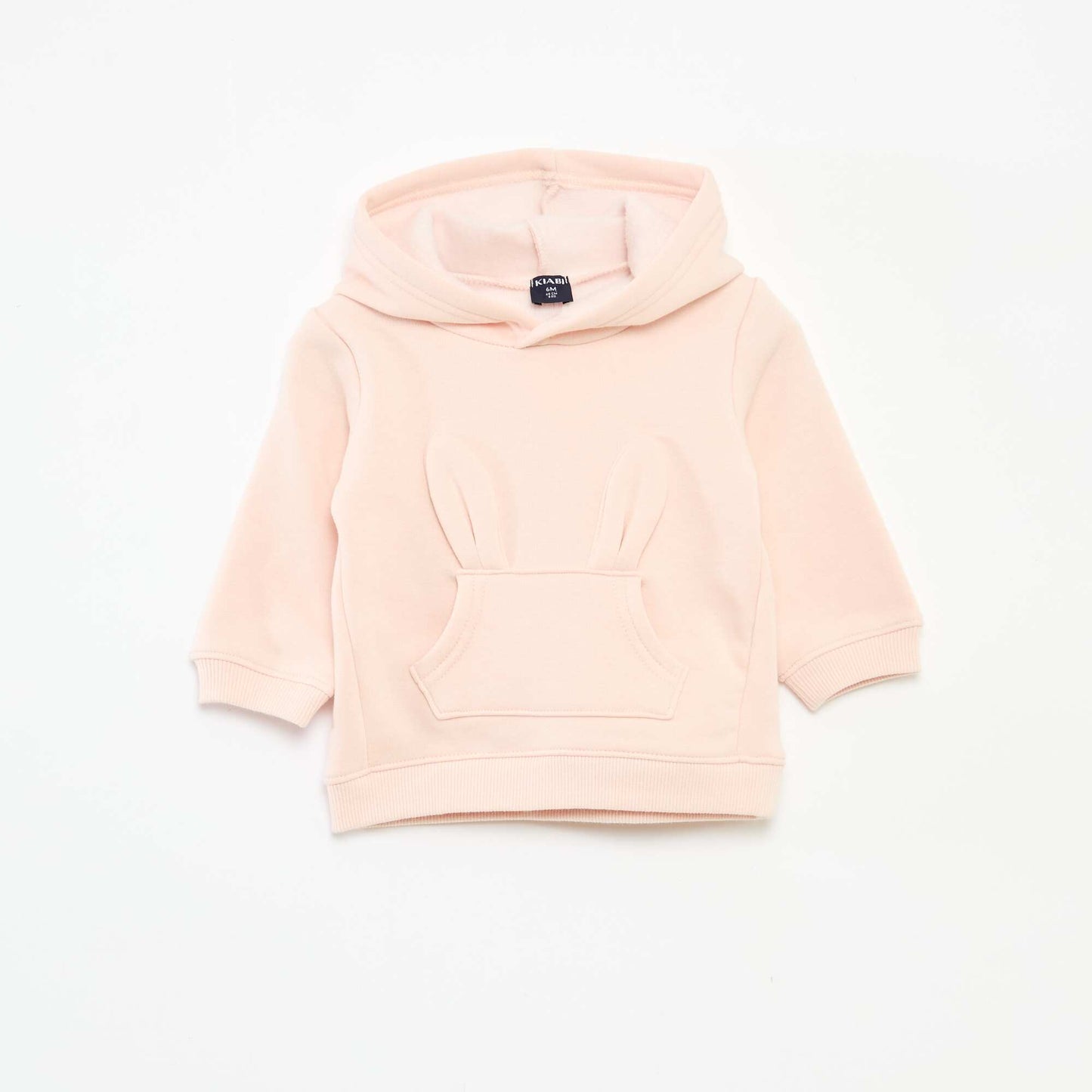 Sweat à capuche en molleton animé lapin ROSE