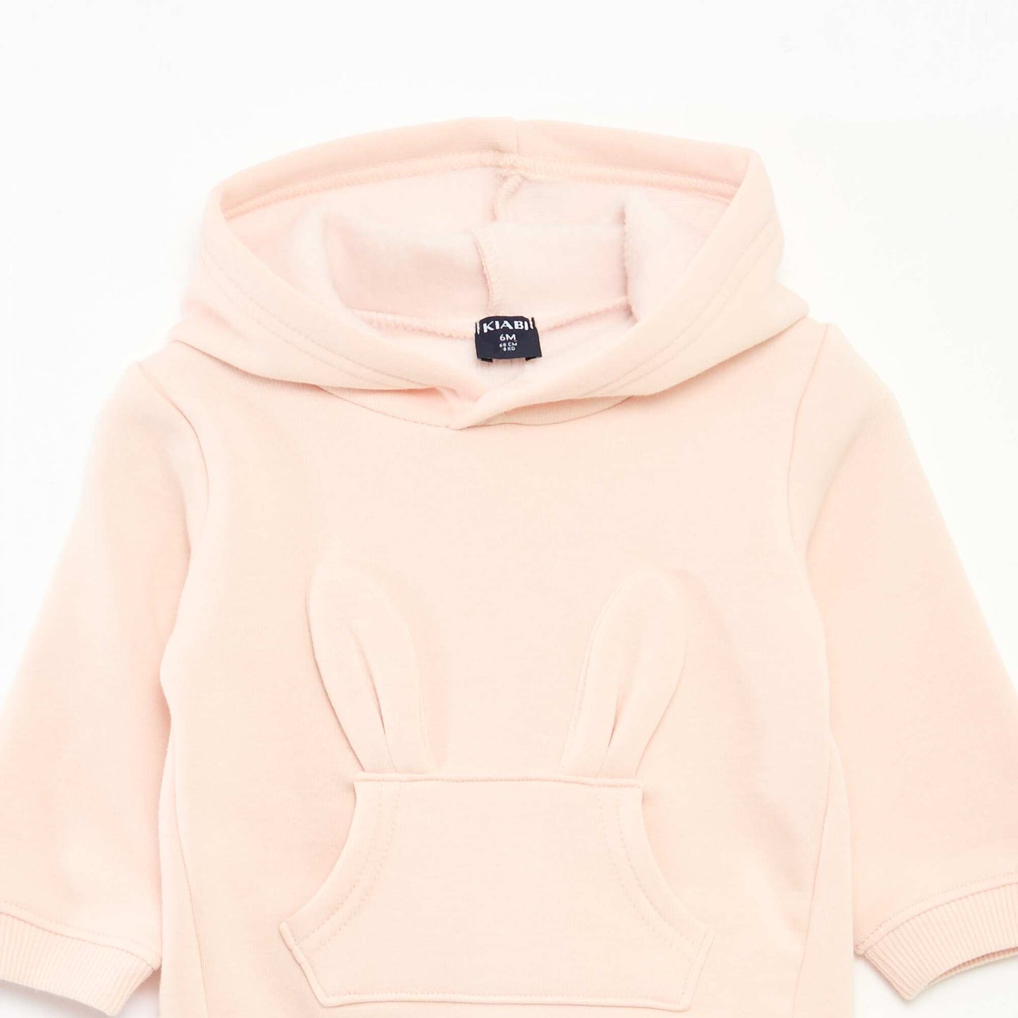 Sweat à capuche en molleton animé lapin ROSE