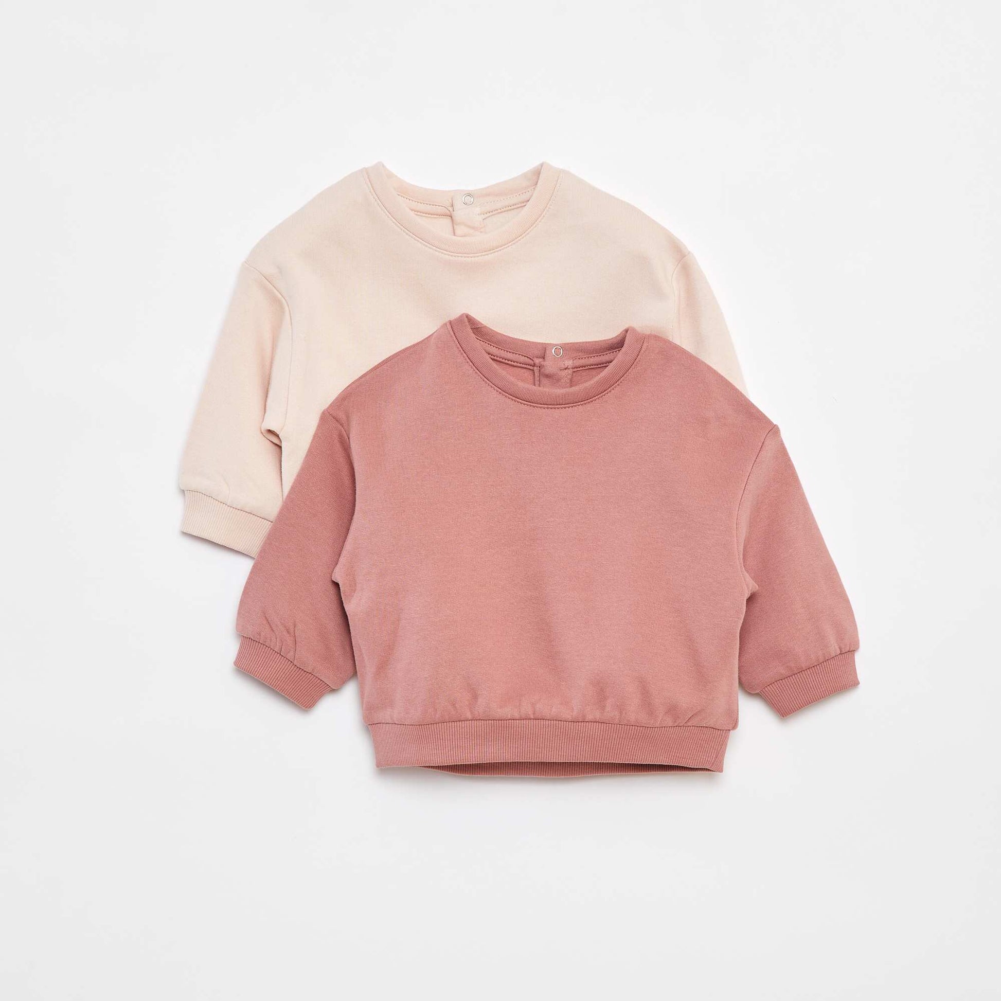 Lot de 2 sweats unis oversize ROSE