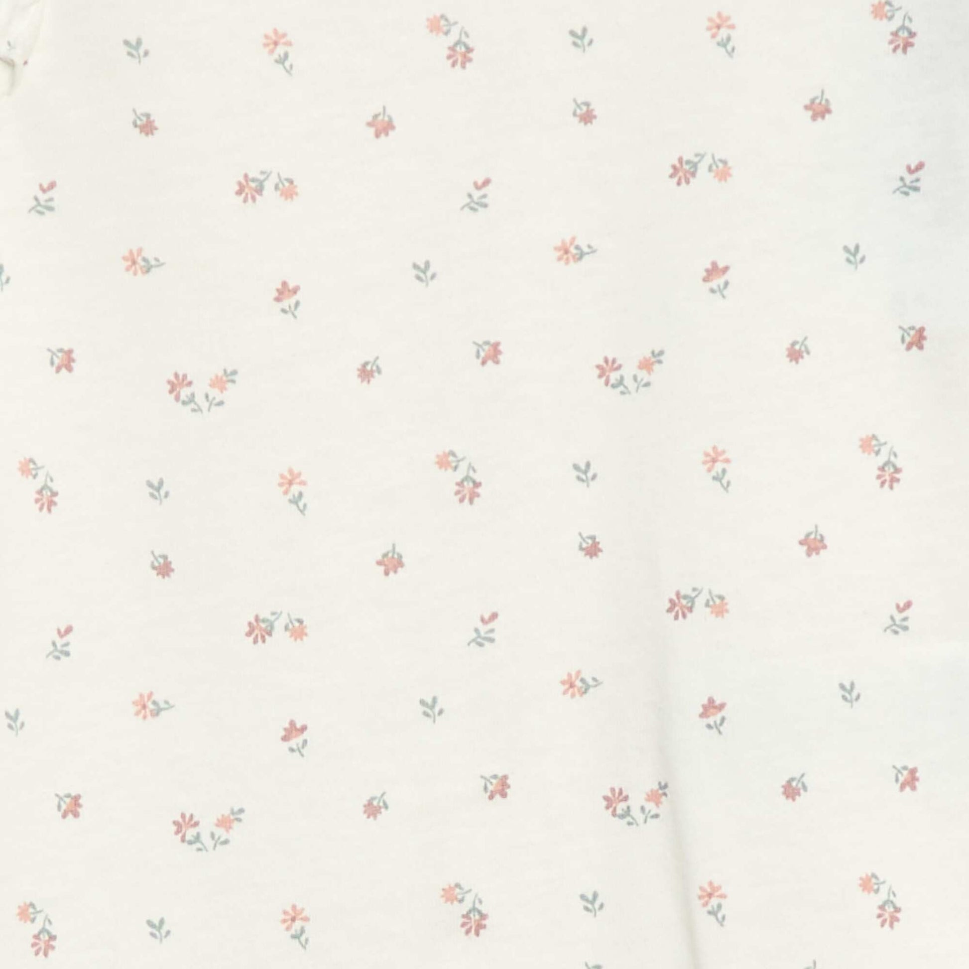 T-shirt manches longues avec emmanchures volantées et motif BLANC