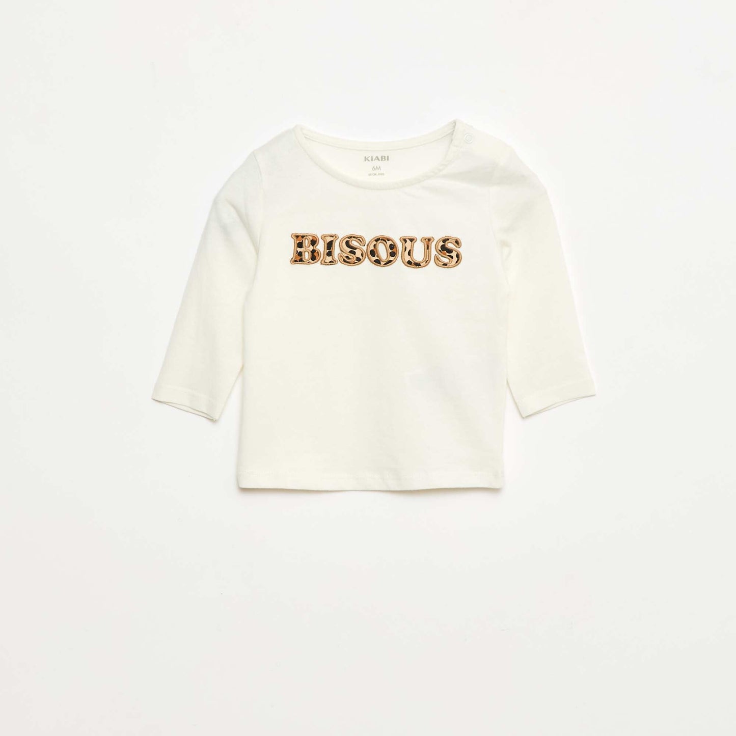 T-shirt animé en coton BEIGE