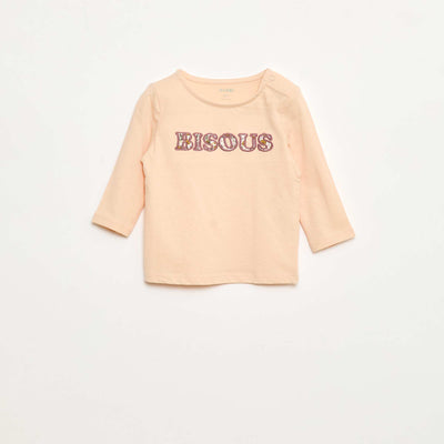 T-shirt animé en coton ROSE
