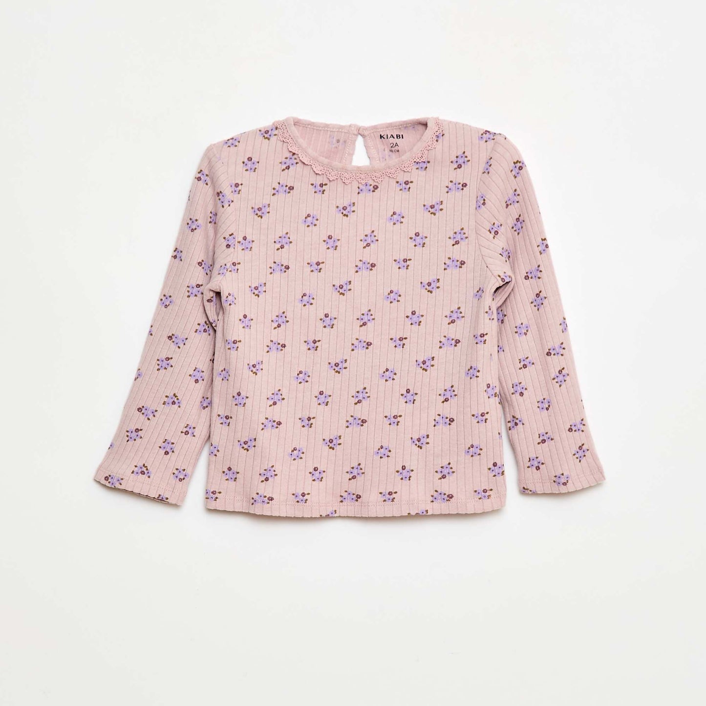 T-shirt en maille côtelée ROSE