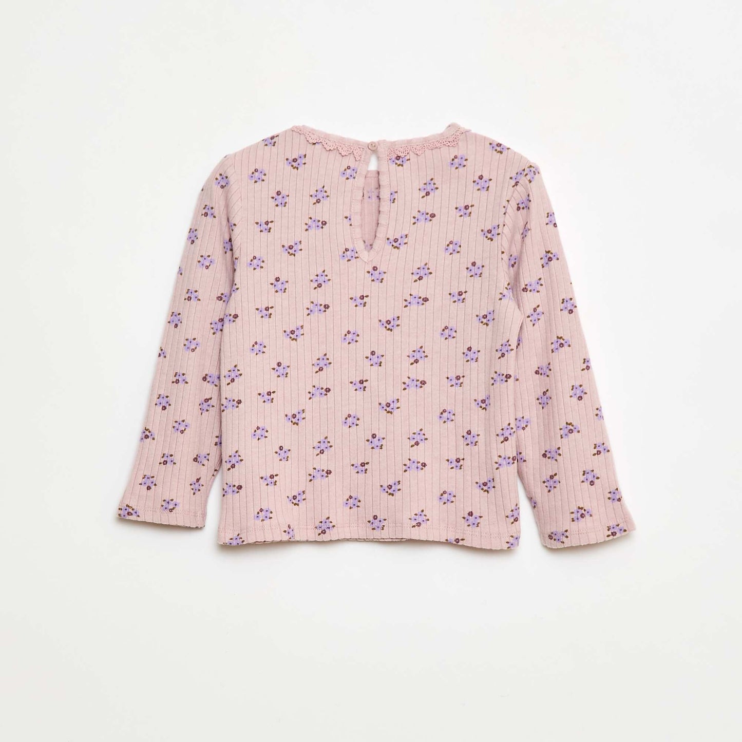 T-shirt en maille côtelée ROSE