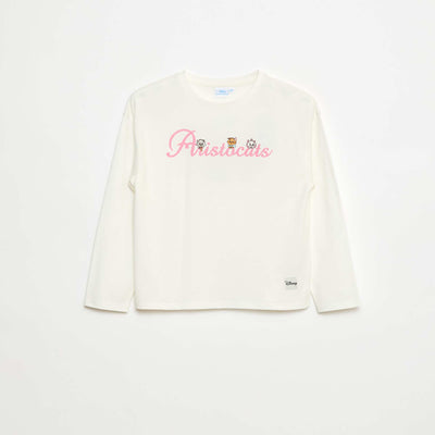 Tshirt uni 'Aristochats' 'Disney' BLANC