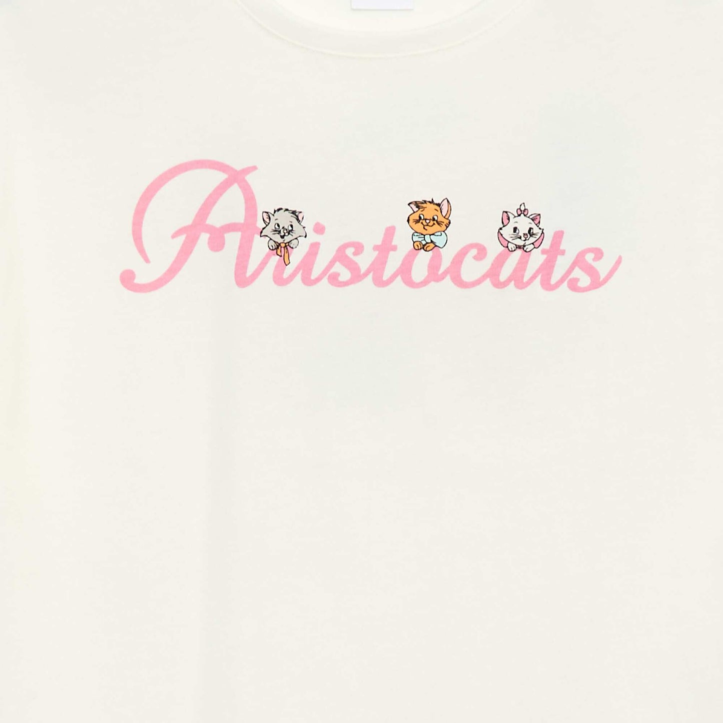 Tshirt uni 'Aristochats' 'Disney' BLANC