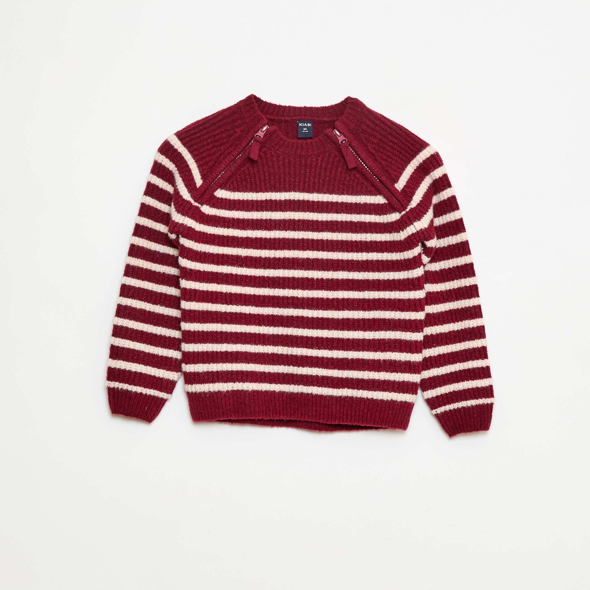 Sweat avec col montant et double ouverture zippée - So Easy ROUGE