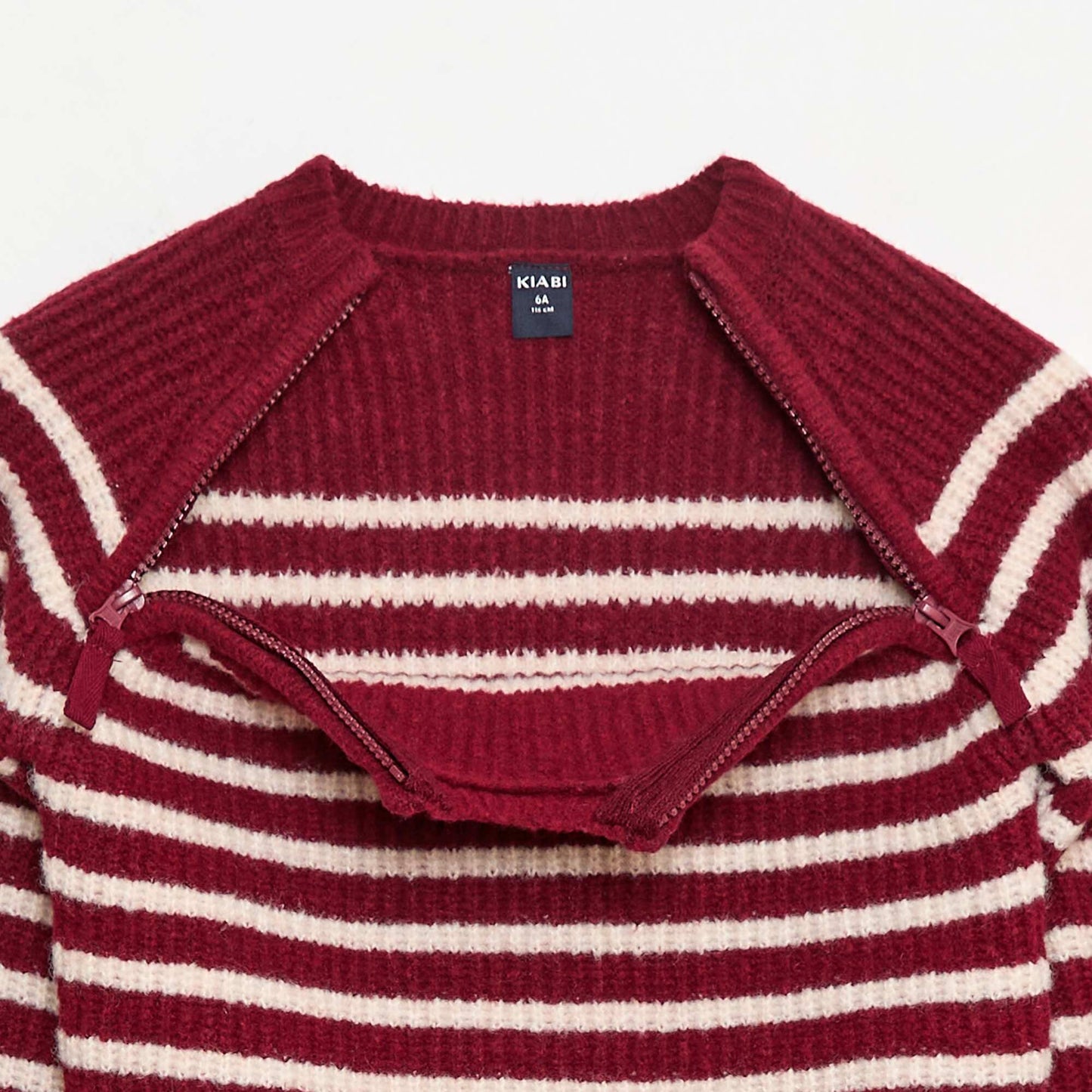 Sweat avec col montant et double ouverture zippée - So Easy ROUGE