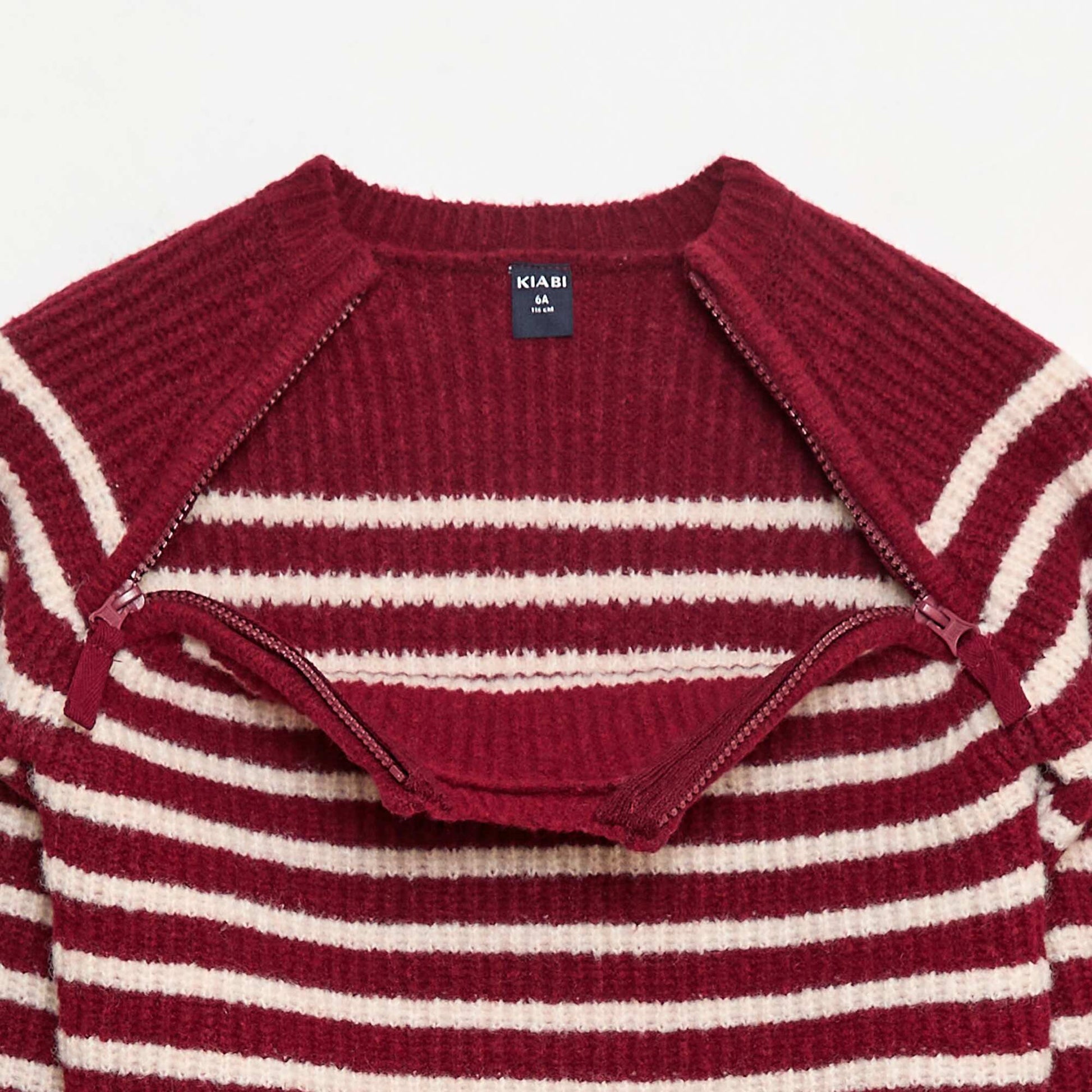 Sweat avec col montant et double ouverture zippée - So Easy ROUGE