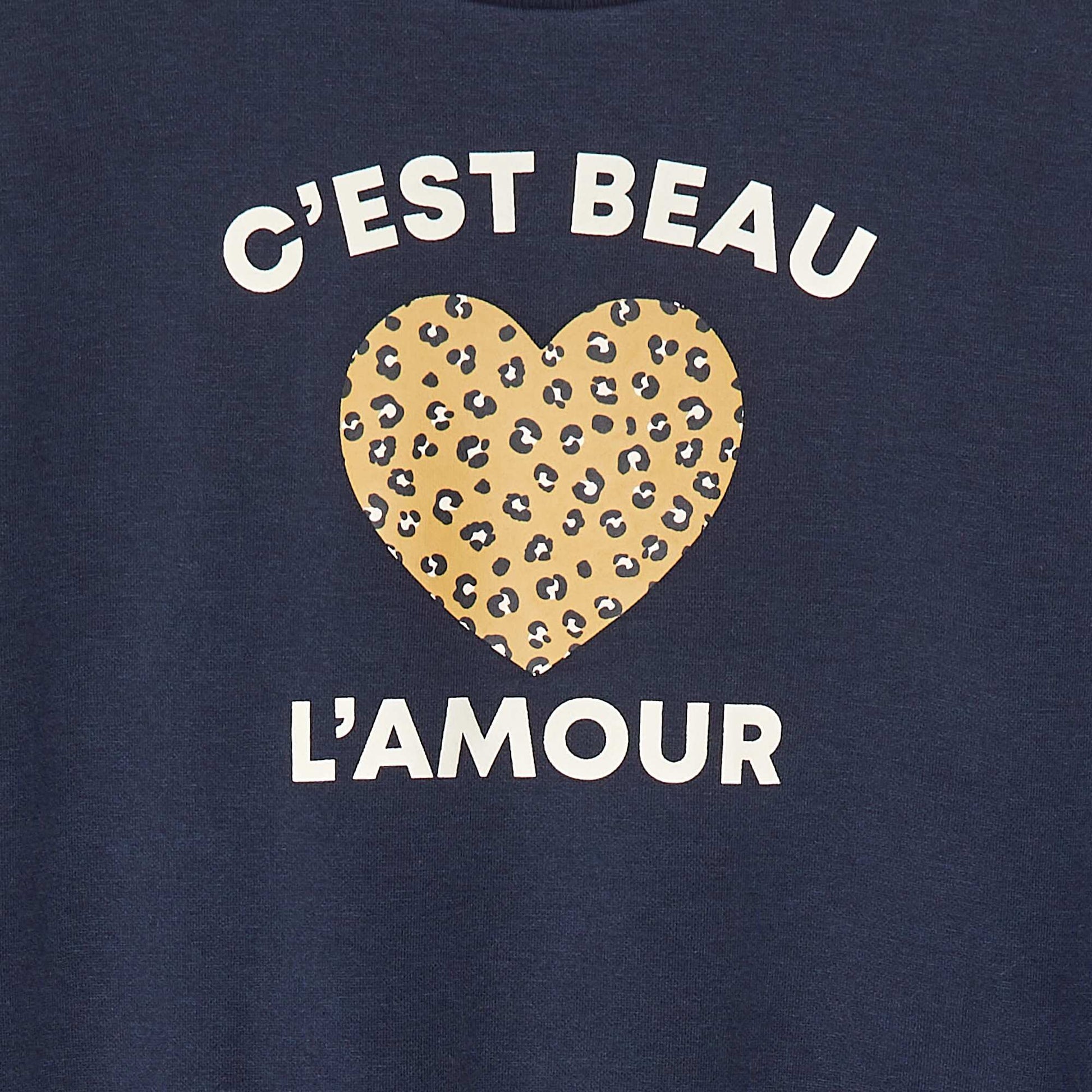 Sweat à manches longues avec imprimé BLEU