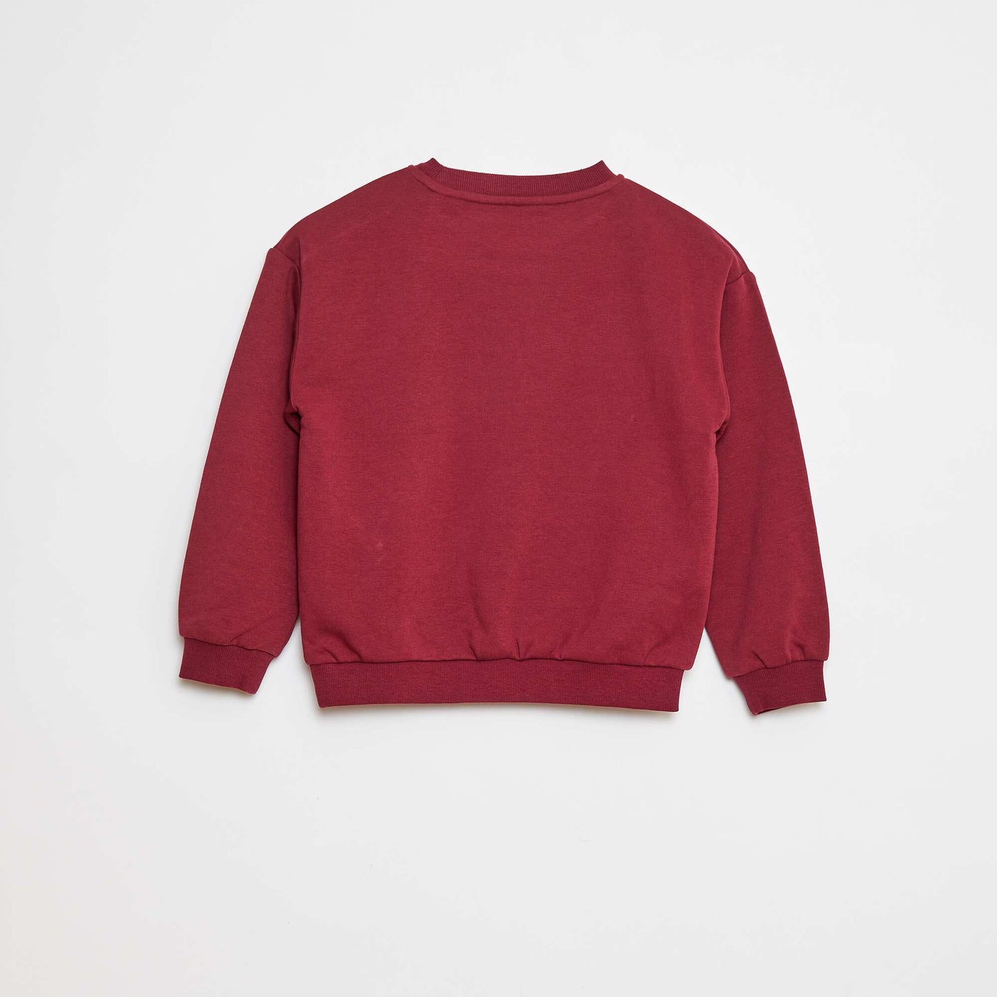 Sweat à manches longues avec imprimé ROUGE