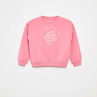 Sweat à manches longues avec imprimé ROSE