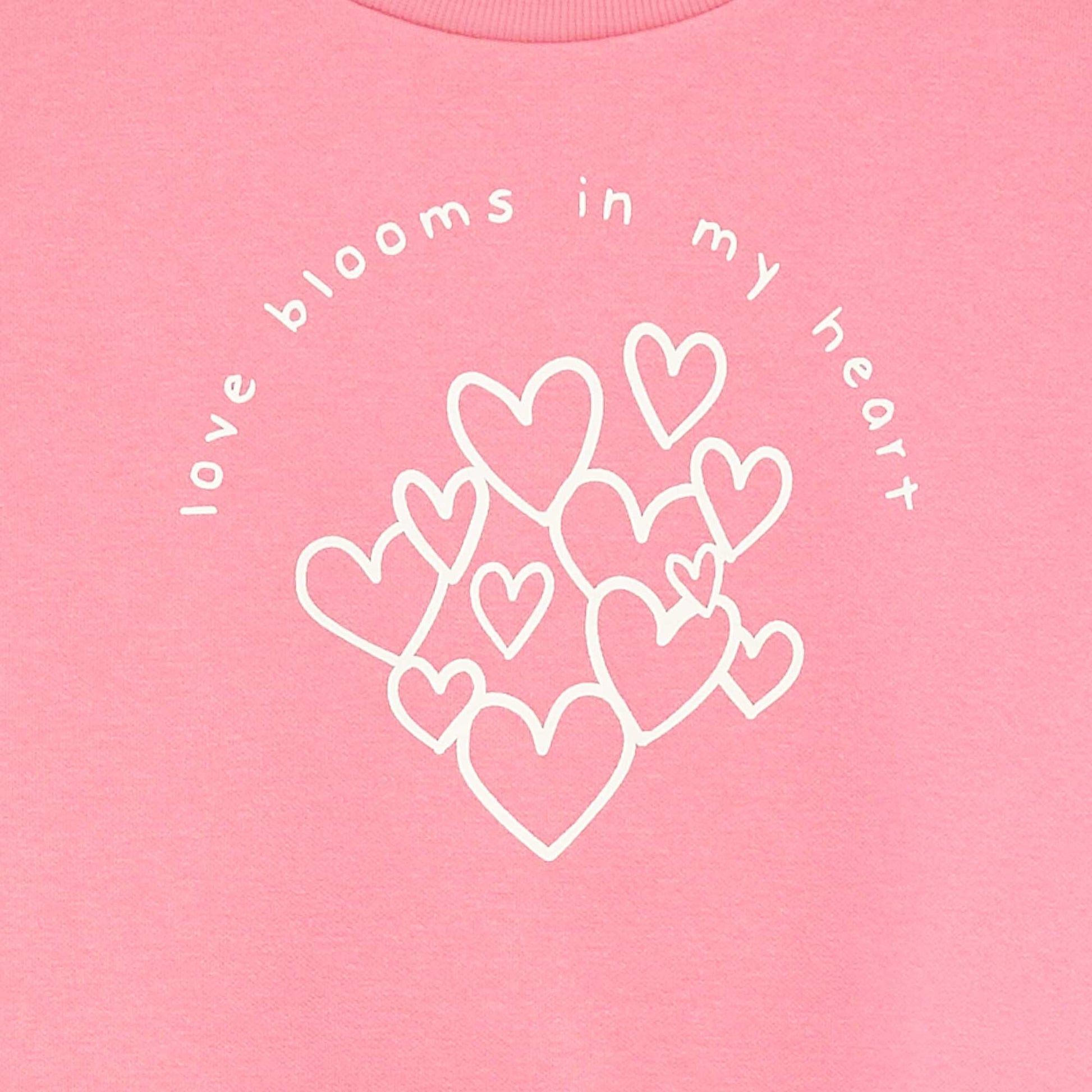 Sweat à manches longues avec imprimé ROSE