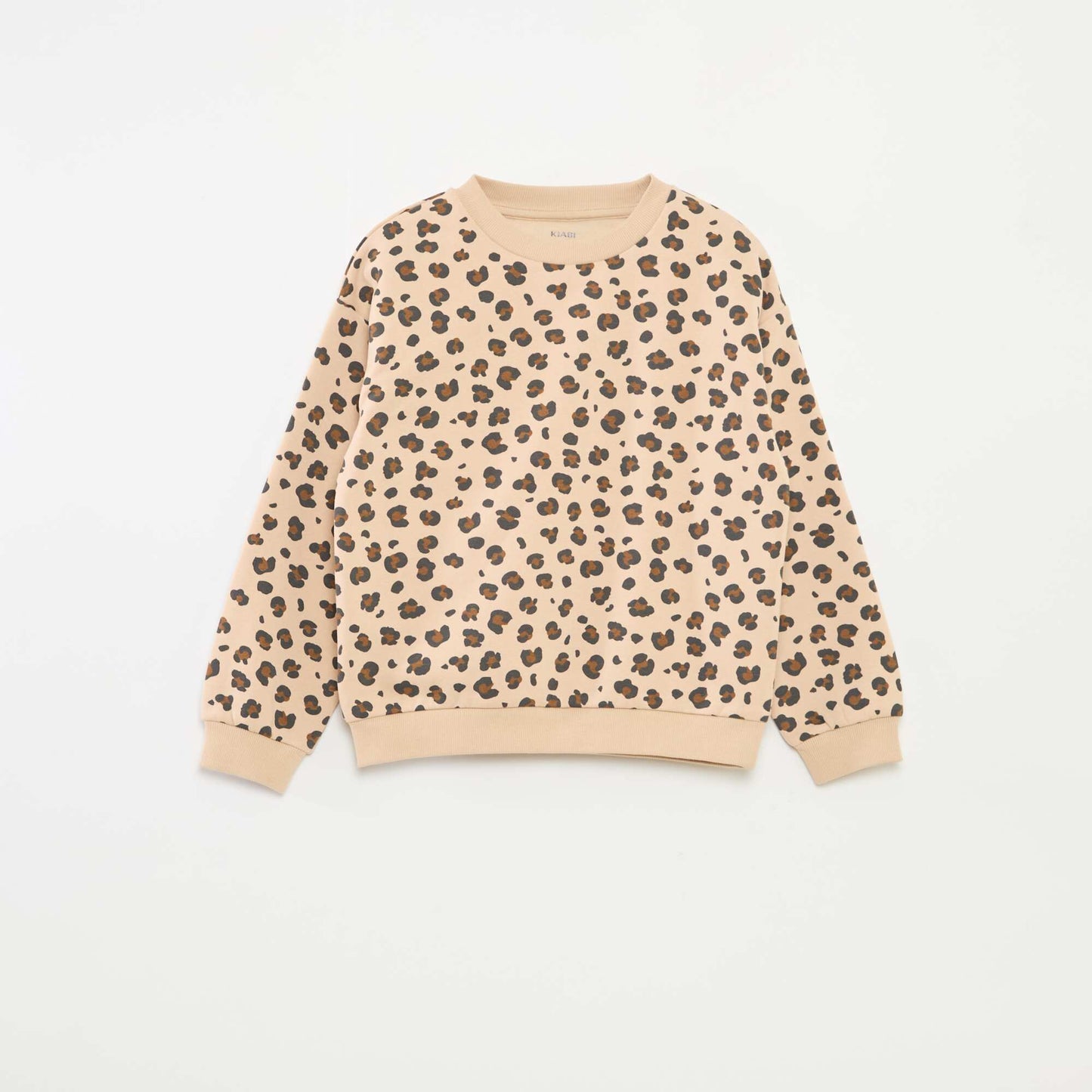 Sweat à manches longues avec imprimé BEIGE