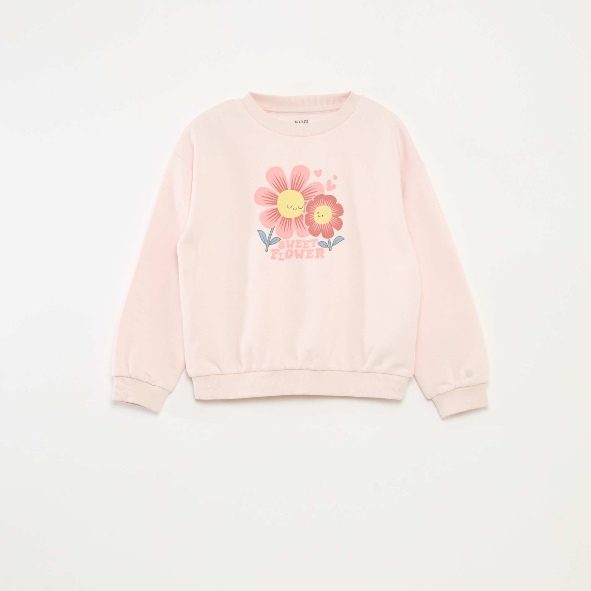 Sweat à manches longues avec imprimé ROSE