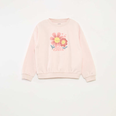 Sweat à manches longues avec imprimé ROSE
