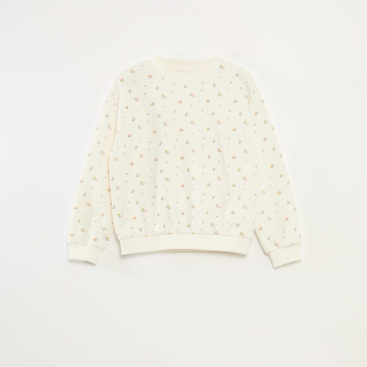 Sweat à manches longues avec imprimé BEIGE