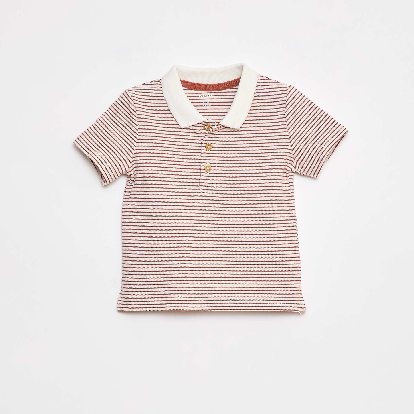 Polo en maille piquée imprimé BLANC