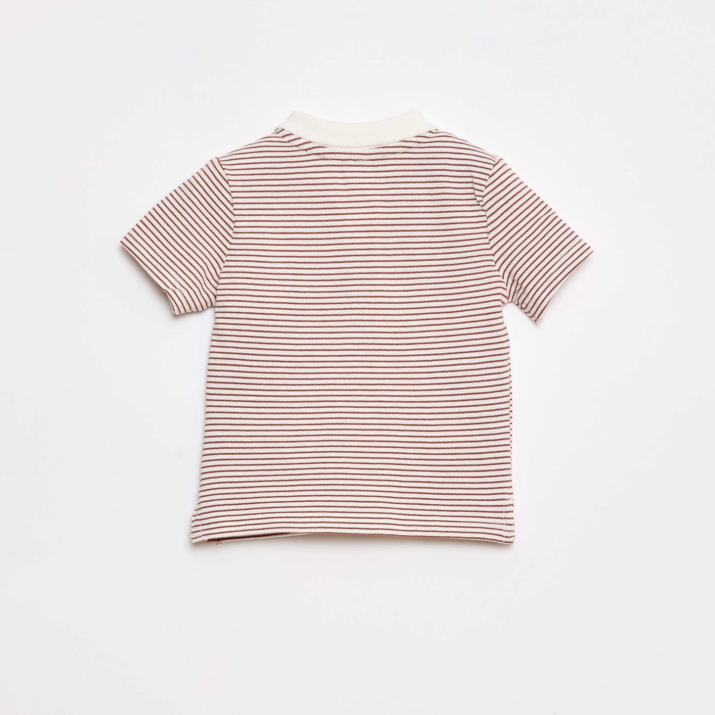 Polo en maille piquée imprimé BLANC