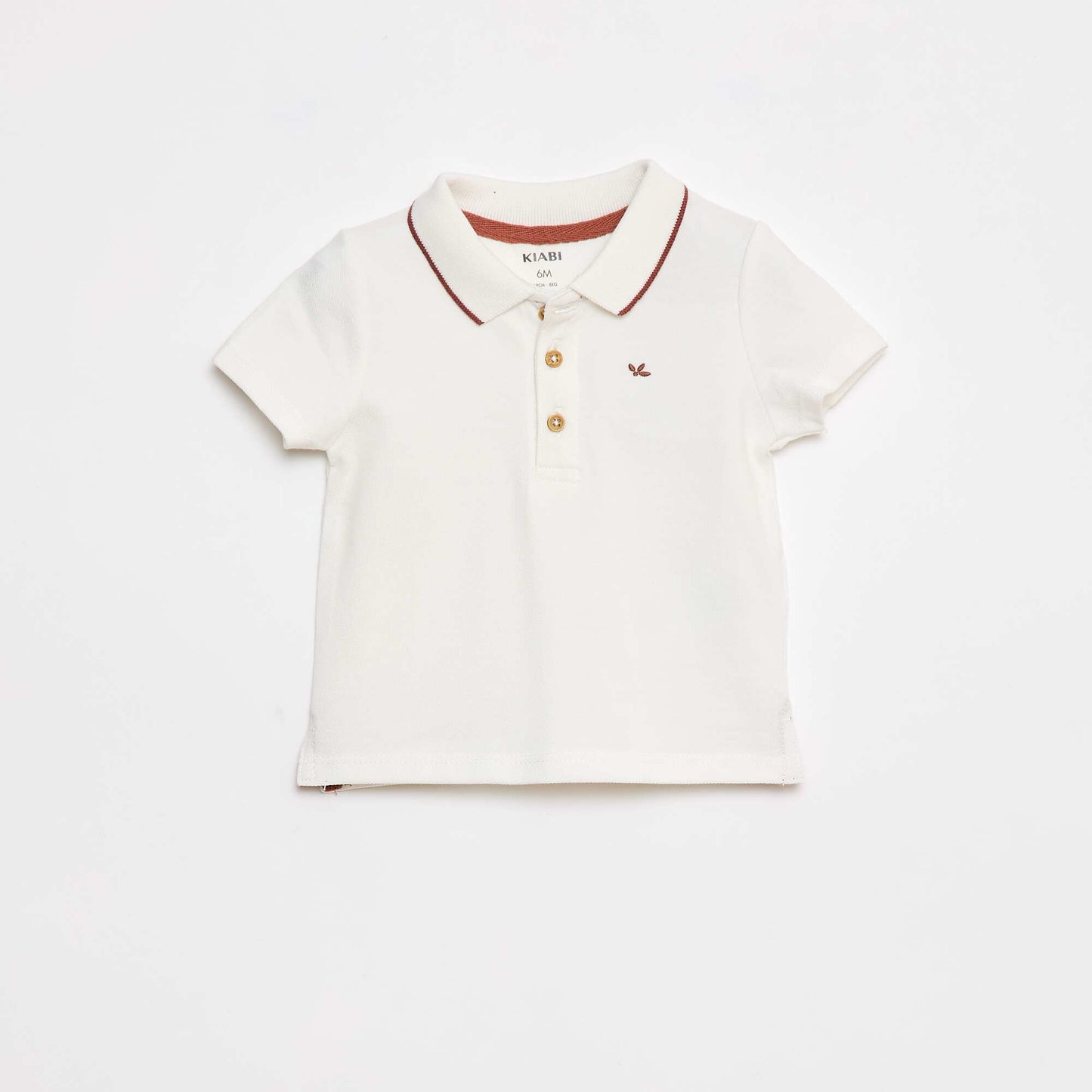 Polo en maille piquée imprimé BLANC
