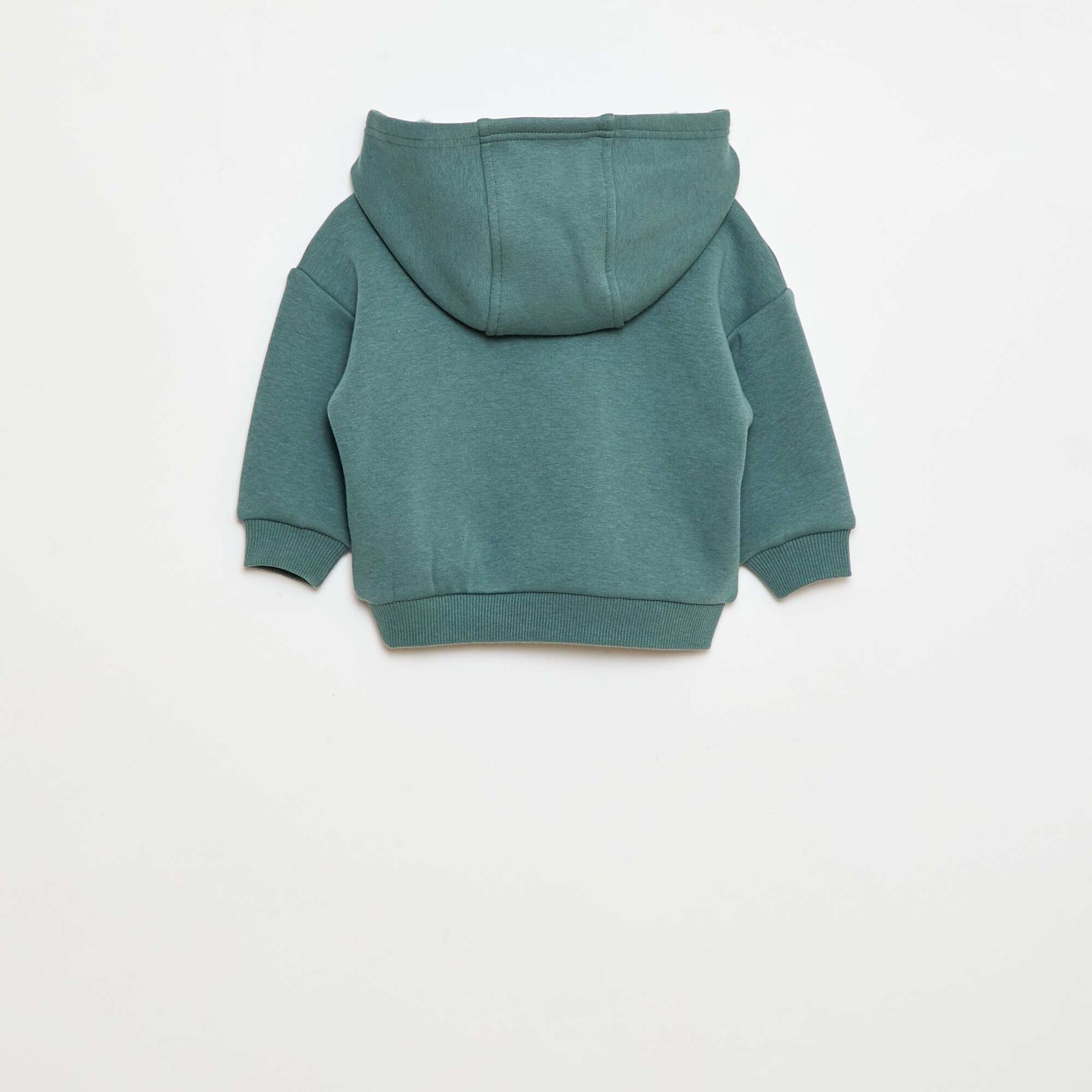 Sweat à capuche avec boutons et doublure chaude VERT