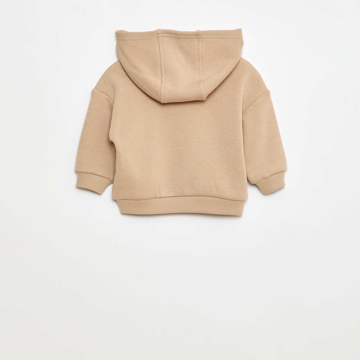 Sweat à capuche avec boutons et doublure chaude BEIGE