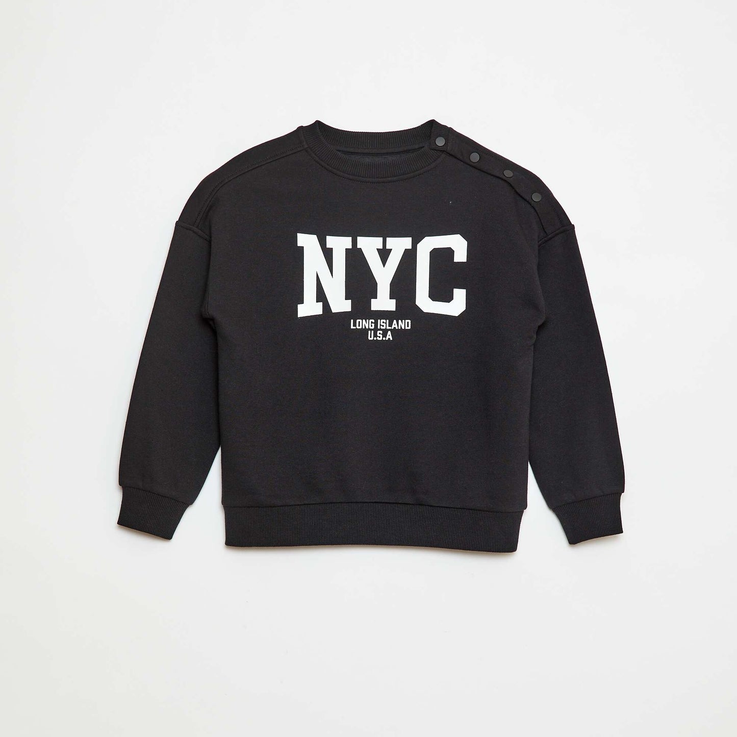 Sweat imprimé avec pressions aimantées - So Easy NOIR