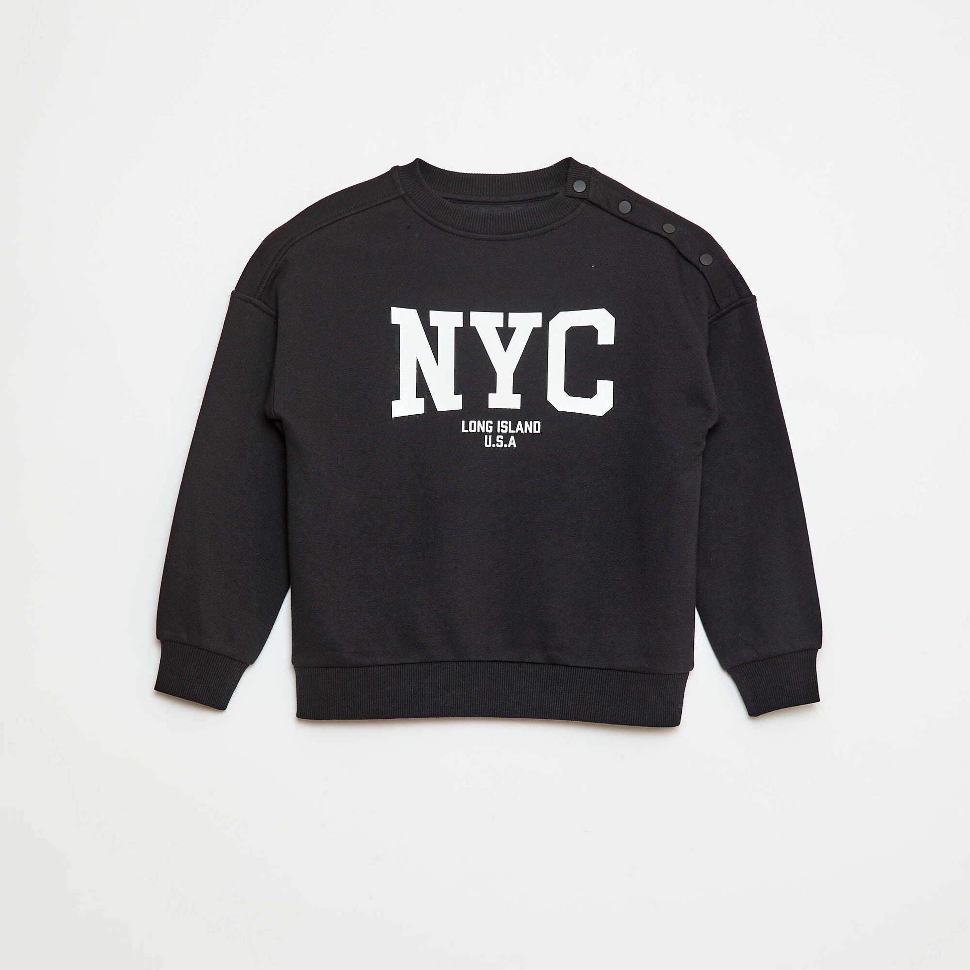 Sweat imprimé avec pressions aimantées - So Easy NOIR
